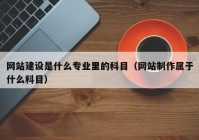 网站建设是什么专业里的科目（网站制作属于什么科目）