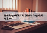 郑州做app开发公司（郑州制作app公司哪家好）