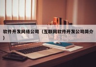 软件开发网络公司（互联网软件开发公司简介）