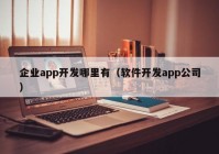 企业app开发哪里有（软件开发app公司）