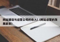 网站建设与运营公司的收入l（网站运营的发展前景）