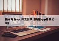 衡水专业app开发团队（衡阳app开发公司）