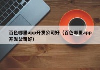 百色哪里app开发公司好（百色哪里app开发公司好）