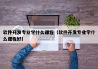 软件开发专业学什么课程（软件开发专业学什么课程好）