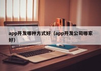 app开发哪种方式好（app开发公司哪家好）