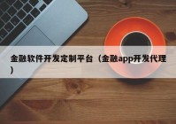 金融软件开发定制平台（金融app开发代理）