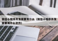 微信小程序开发需要用什么（微信小程序开发需要用什么软件）