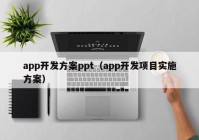 app开发方案ppt（app开发项目实施方案）